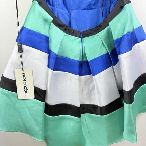 Nox Anabel Narianna New Colorblock A Line Mini Dress XL Open Back HOCO Party - Picture 10 of 15